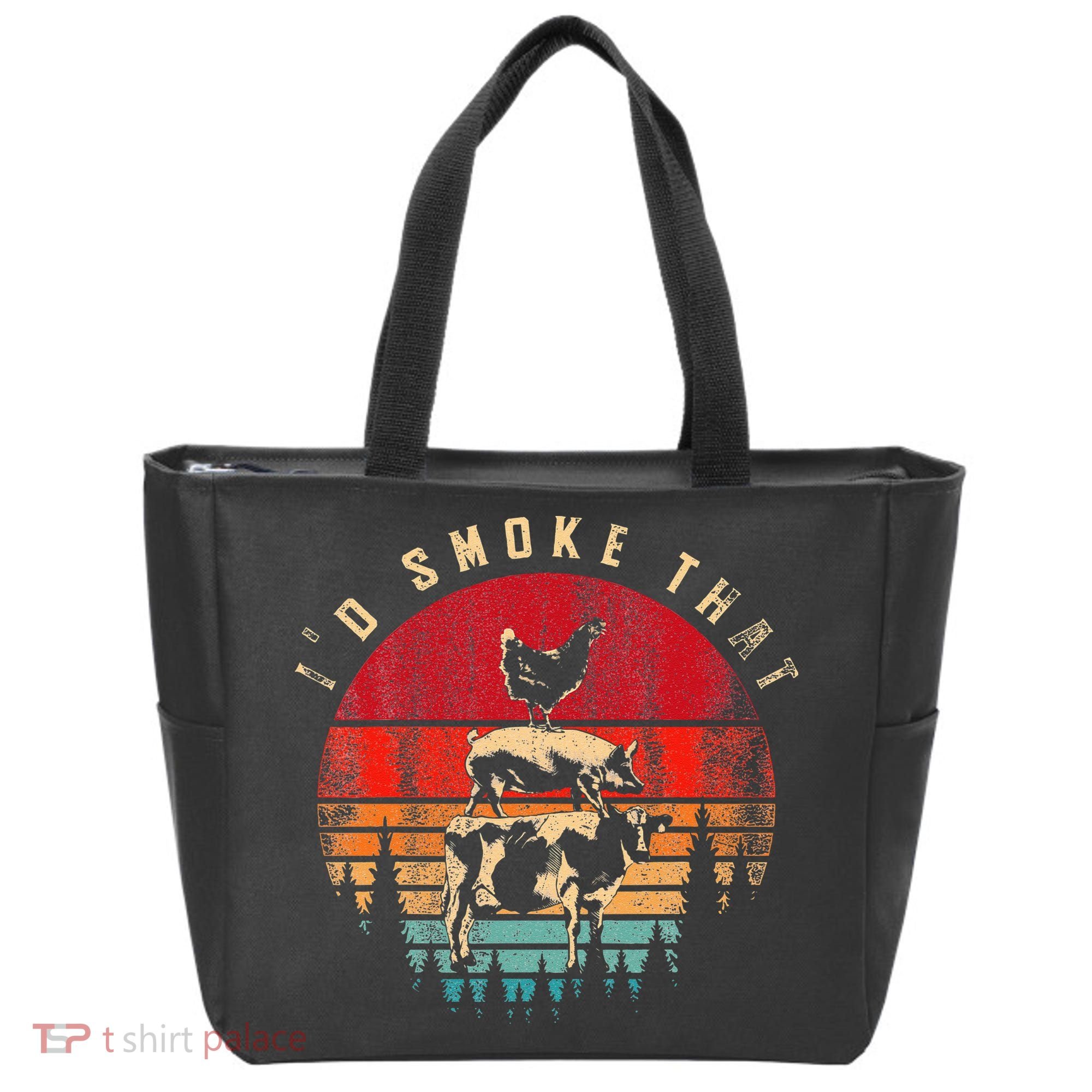 Id Smoke That Funny Smoked Meat BBQ Chef Barbecue Tote Bag