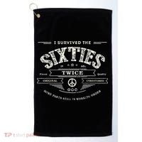 I Survived The Sixties Twice Built In 60s 70th 60th Birthday Golf Towel thumb 0