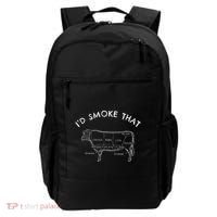 Id Smoke That Cow Funny Smoking Bbq Grilling Backpack thumb 0