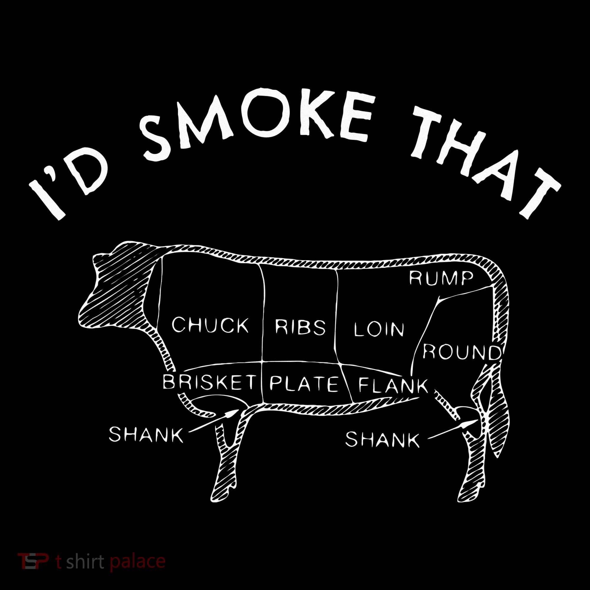 Id Smoke That Cow Funny Smoking Bbq Grilling Ornament