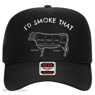 Id Smoke That Cow Funny Smoking Bbq Grilling Hat
