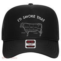 Id Smoke That Cow Funny Smoking Bbq Grilling Hat thumb 0