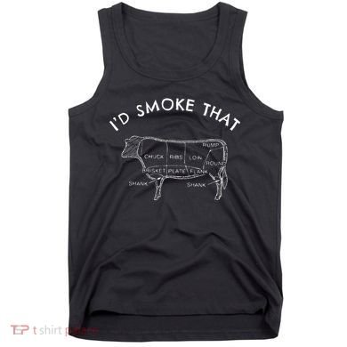 Id Smoke That Cow Funny Smoking Bbq Grilling Tank Top