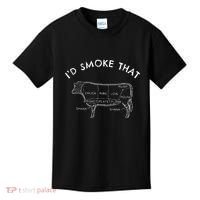 Id Smoke That Cow Funny Smoking Bbq Grilling Kids T-Shirt thumb 0