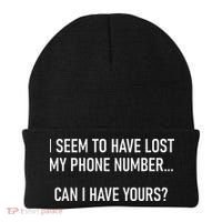I Seem To Have Lost My Phone Number Funny Pickup Lines Beanie thumb 0