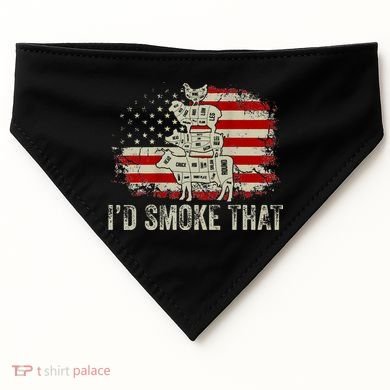 Id smoke that Grillers Chef Pitmaster Outdoor Camping BBQ USA-Made Doggie Bandana