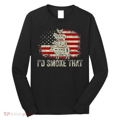 Id smoke that Grillers Chef Pitmaster Outdoor Camping BBQ Long Sleeve Shirt