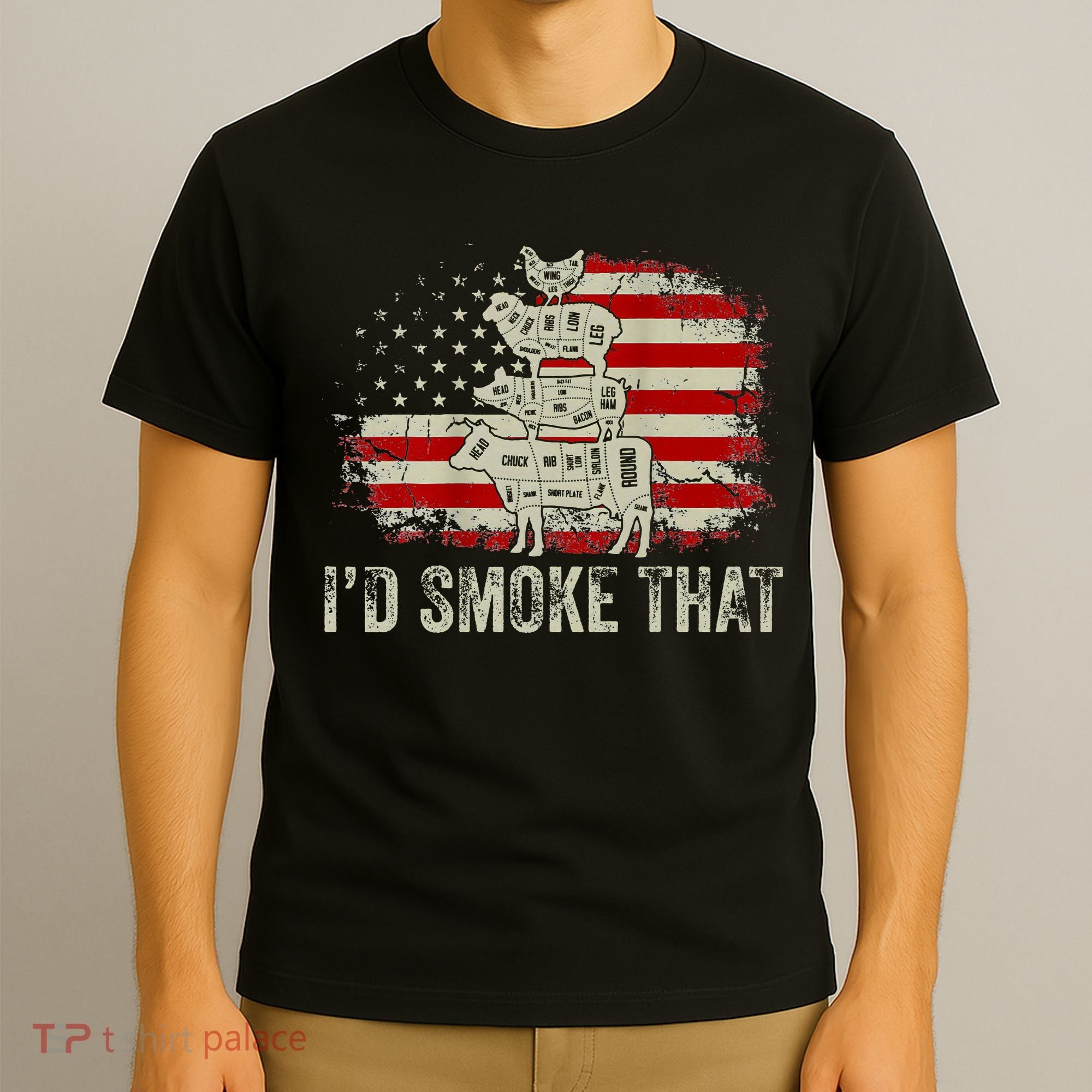 Id smoke that Grillers Chef Pitmaster Outdoor Camping BBQ T-Shirt