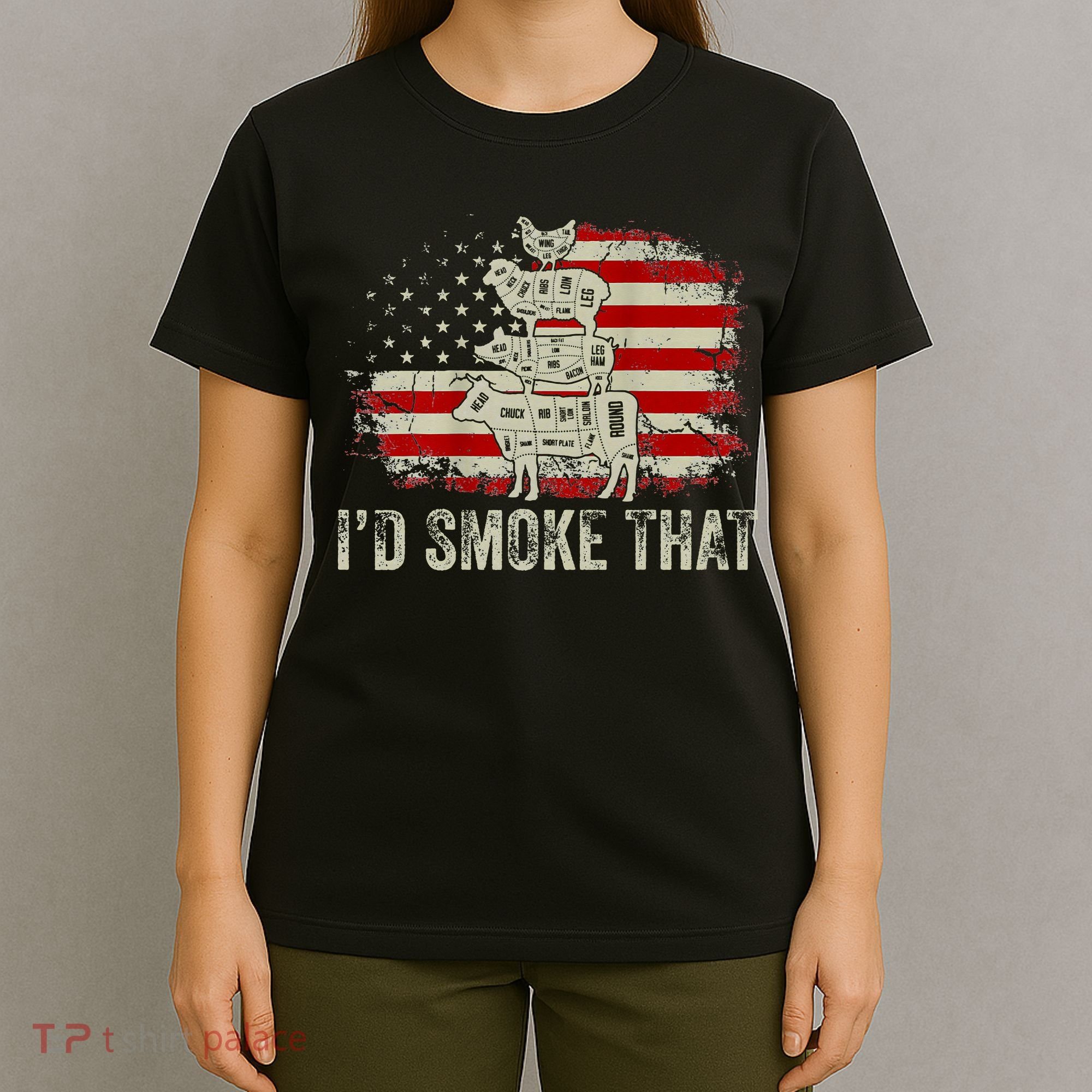 Id smoke that Grillers Chef Pitmaster Outdoor Camping BBQ T-Shirt