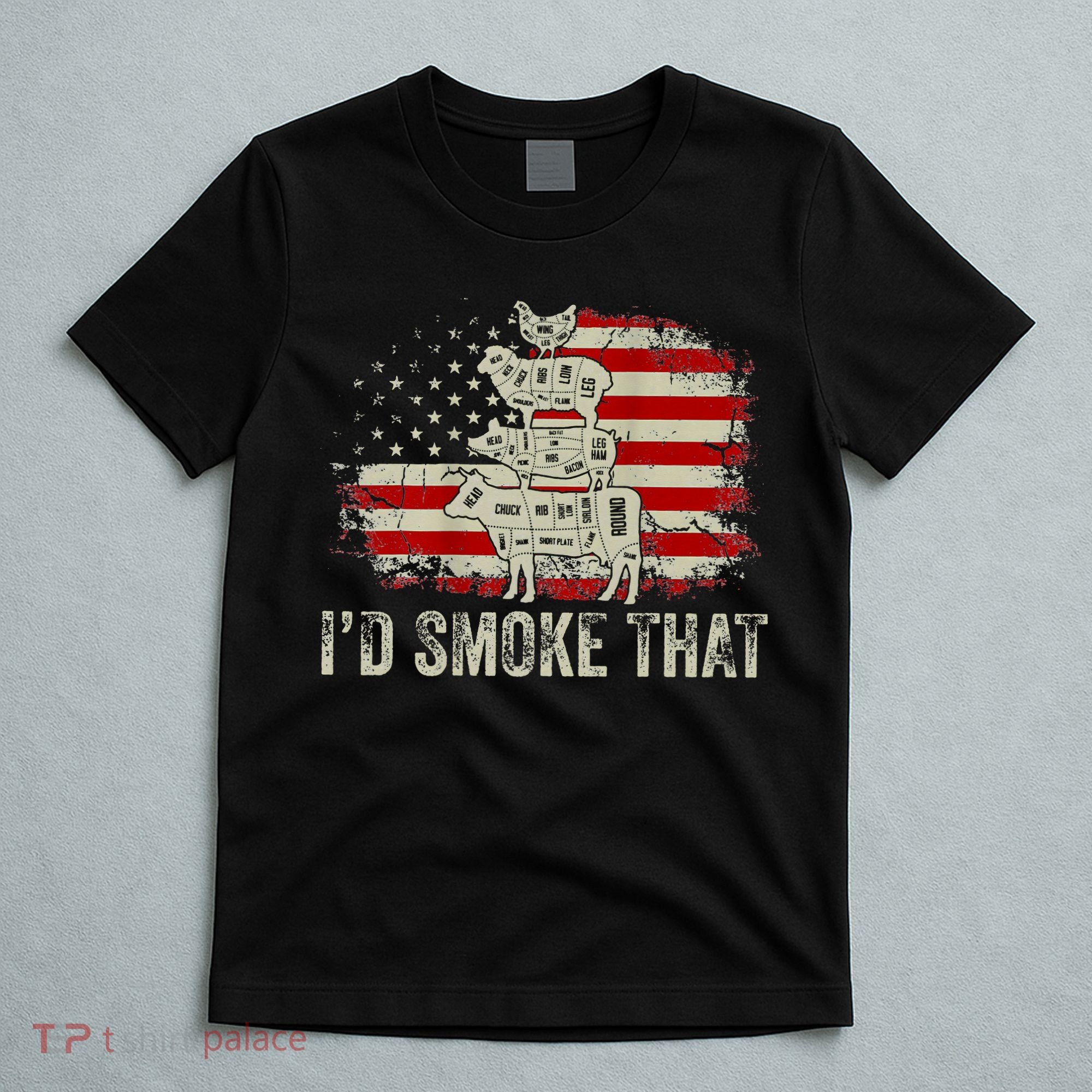 Id smoke that Grillers Chef Pitmaster Outdoor Camping BBQ T-Shirt