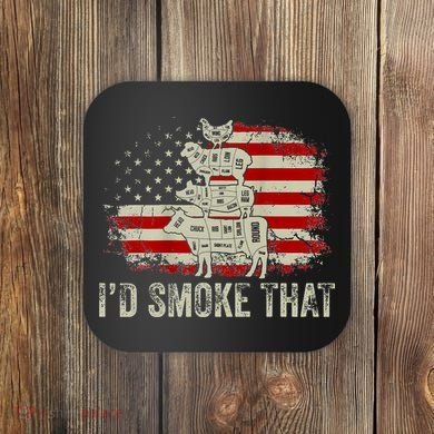 Id smoke that Grillers Chef Pitmaster Outdoor Camping BBQ Coaster