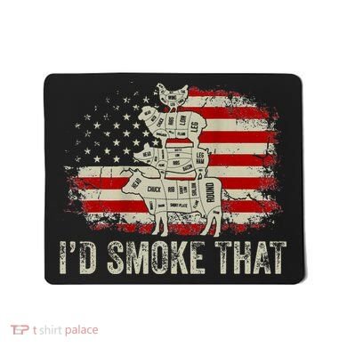 Id smoke that Grillers Chef Pitmaster Outdoor Camping BBQ Mousepad