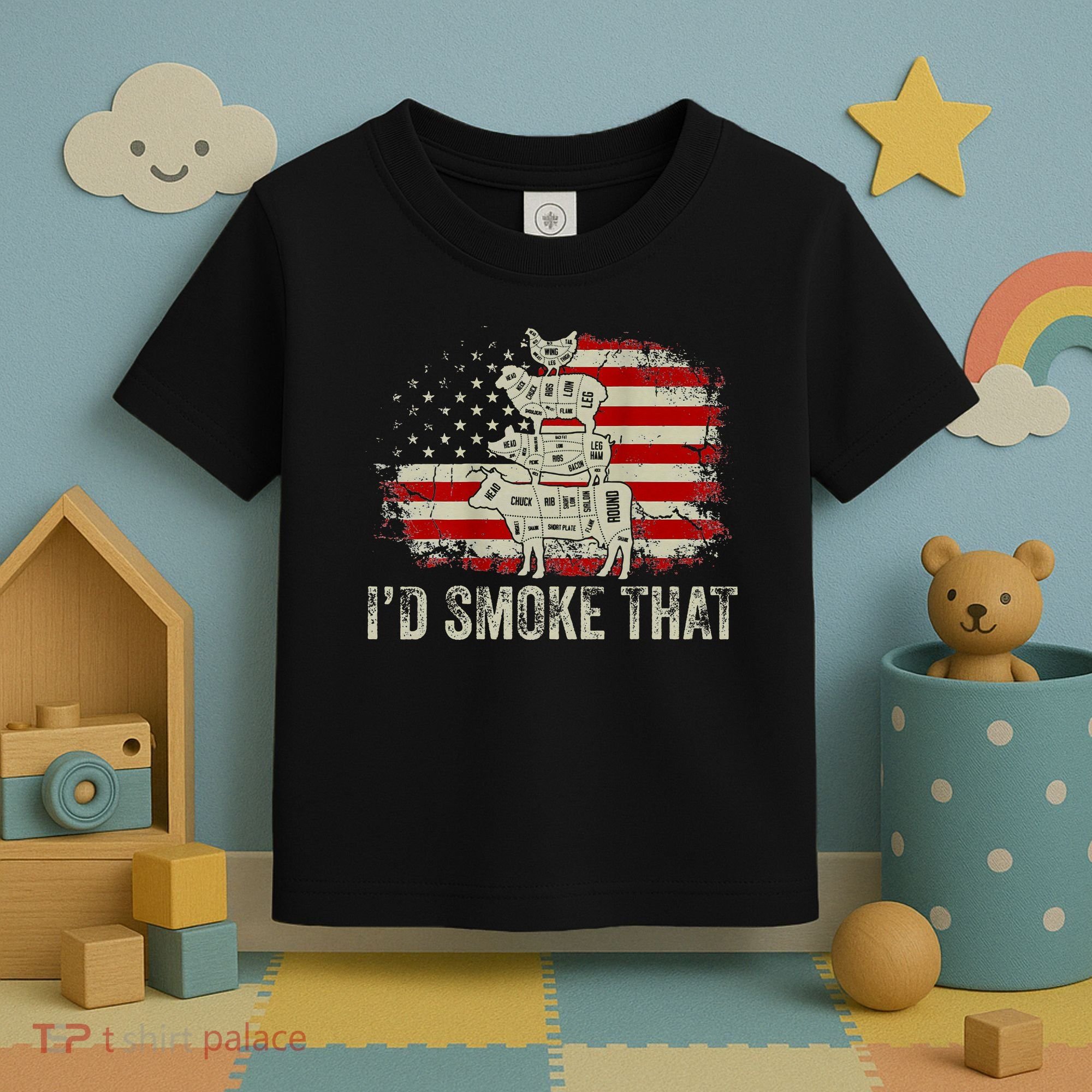 Id smoke that Grillers Chef Pitmaster Outdoor Camping BBQ Toddler T-Shirt