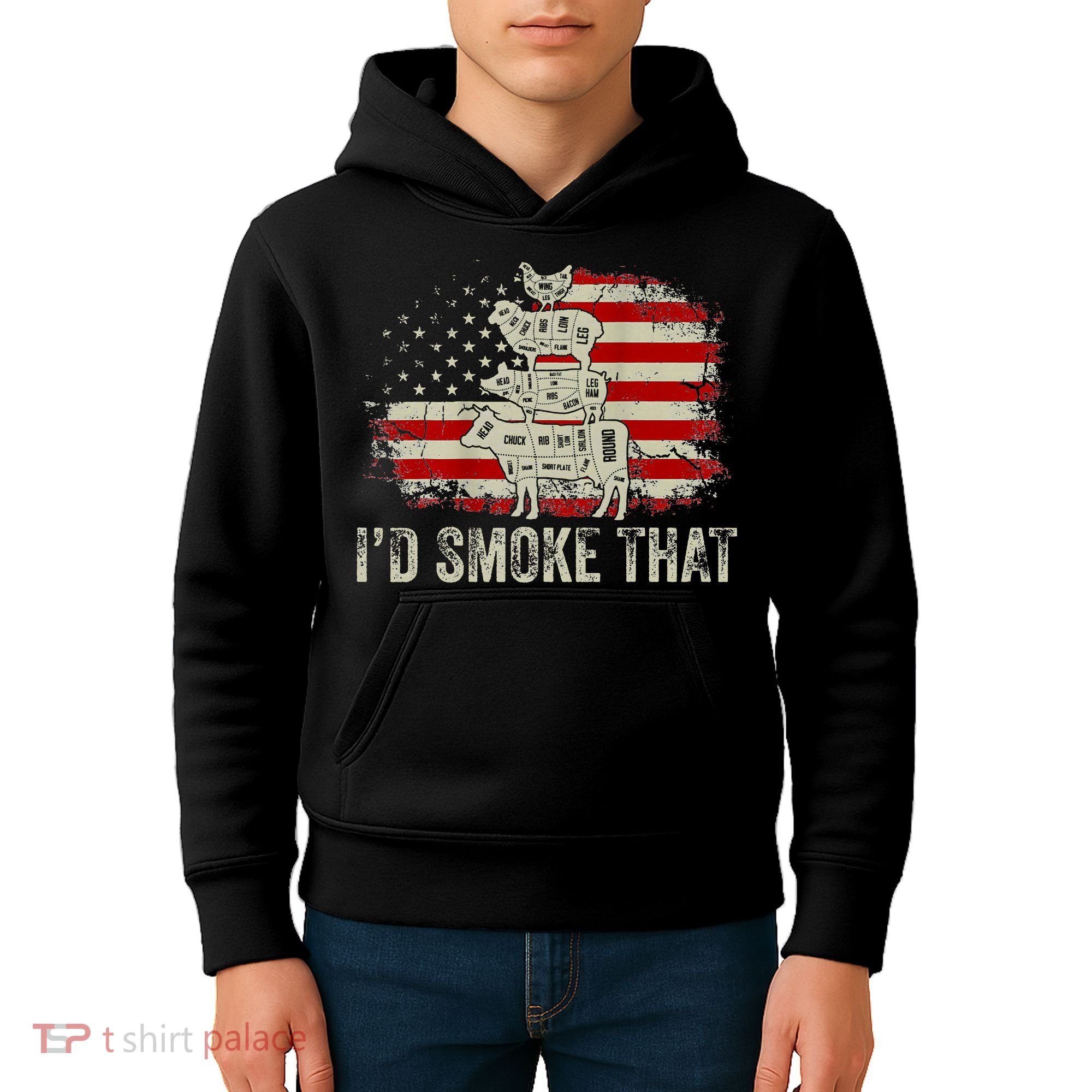Id smoke that Grillers Chef Pitmaster Outdoor Camping BBQ Kids Hoodie