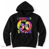 I Survived The Sixties 60s Twice Tie Dye 70th Birthday Hoodie thumb 0