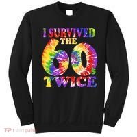 I Survived The Sixties 60s Twice Tie Dye 70th Birthday Sweatshirt thumb 0