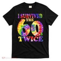 I Survived The Sixties 60s Twice Tie Dye 70th Birthday T-Shirt thumb 0