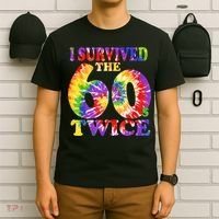 I Survived The Sixties 60s Twice Tie Dye 70th Birthday T-Shirt thumb 6