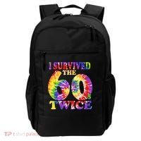 I Survived The Sixties 60s Twice Tie Dye 70th Birthday Backpack thumb 0