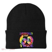 I Survived The Sixties 60s Twice Tie Dye 70th Birthday Beanie thumb 0