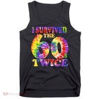 I Survived The Sixties 60s Twice Tie Dye 70th Birthday Tank Top thumb 0