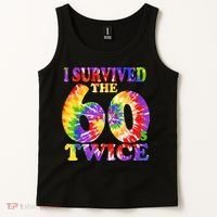 I Survived The Sixties 60s Twice Tie Dye 70th Birthday Tank Top thumb 2