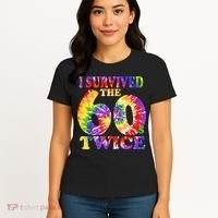 I Survived The Sixties 60s Twice Tie Dye 70th Birthday Women's T-Shirt thumb 4