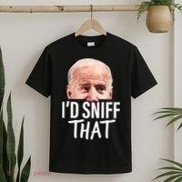 I'd Sniff That. Anti Joe Biden Funny Parody T-Shirt thumb 2