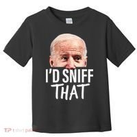 I'd Sniff That. Anti Joe Biden Funny Parody Toddler T-Shirt thumb 0