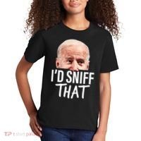 I'd Sniff That. Anti Joe Biden Funny Parody Kids T-Shirt thumb 2