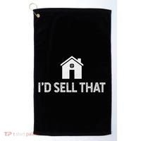 ID Sell That Funny Realtor Real Estate Agent Golf Towel thumb 0