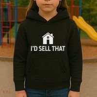 ID Sell That Funny Realtor Real Estate Agent Kids Hoodie thumb 3