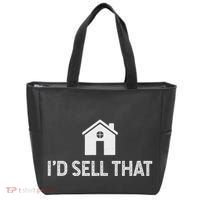 ID Sell That Funny Realtor Real Estate Agent Tote Bag thumb 0