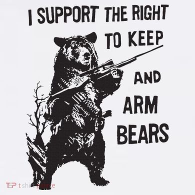I Support The Right To Keep And Arm Bear Funny Design Kids Hoodie