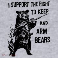 I Support The Right To Arm Bears T Shirt Funny Hunting T Shirt Saying Women's Racerback Cropped Tank thumb 2
