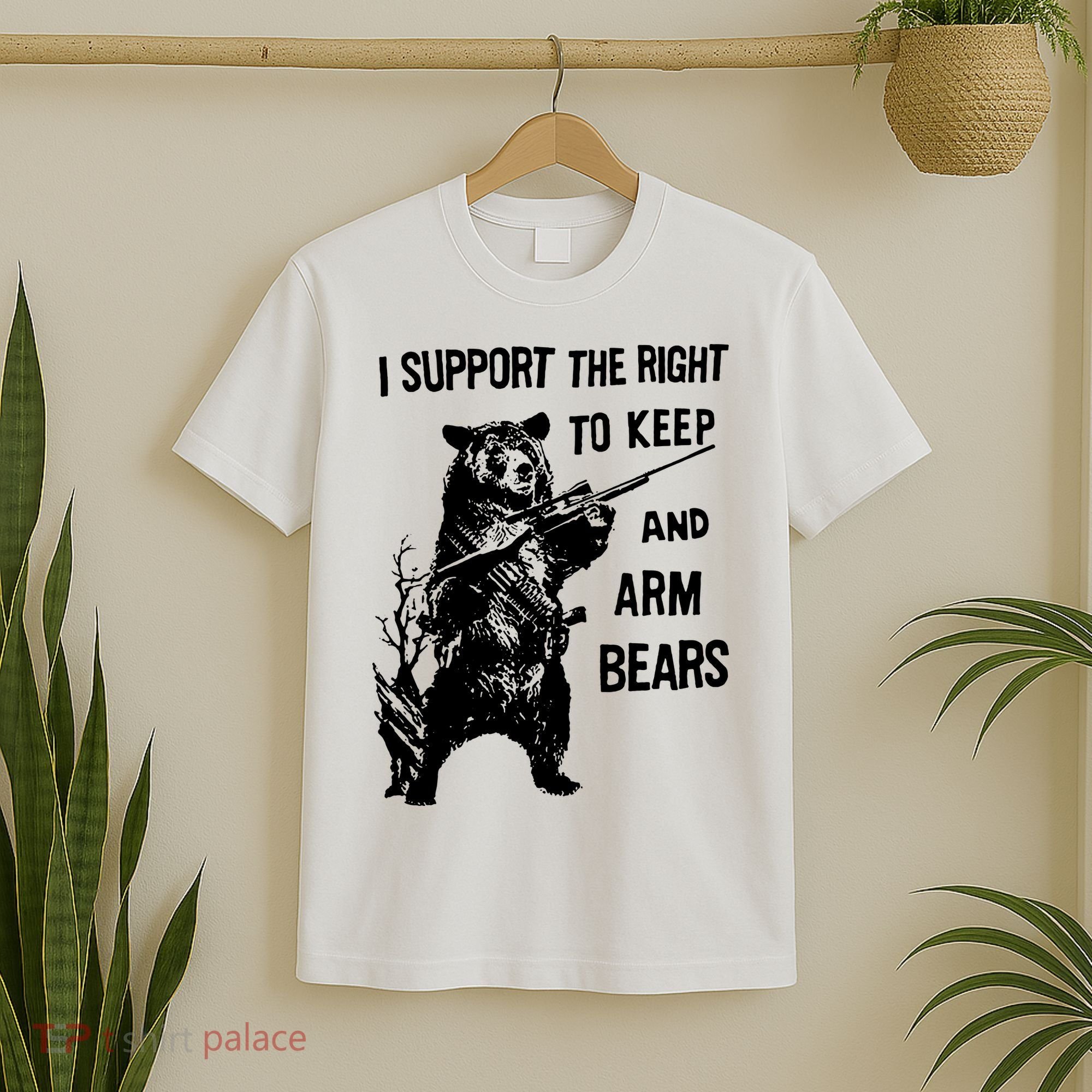 I Support The Right To Arm Bears T Shirt Funny Hunting T Shirt Saying T-Shirt