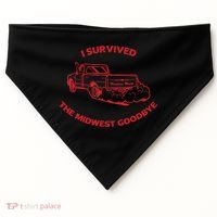 I Survived The Midwest Goodbye USA-Made Doggie Bandana thumb 0