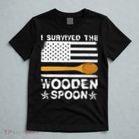 I Survived The Wooden Spoon American Flag Funny Adult Humor T-Shirt thumb 5