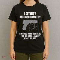 I Study Triggernometry Gun Pistol Funny T-Shirt thumb 4