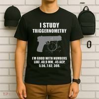 I Study Triggernometry Gun Pistol Funny T-Shirt thumb 6