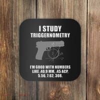 I Study Triggernometry Gun Pistol Funny Coaster thumb 0