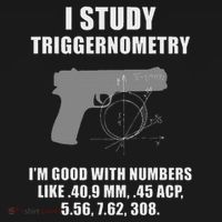 I Study Triggernometry Gun Pistol Funny Polo thumb 3