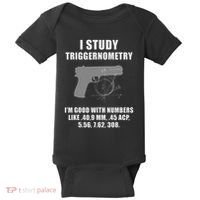 I Study Triggernometry Gun Pistol Funny Baby Bodysuit thumb 0