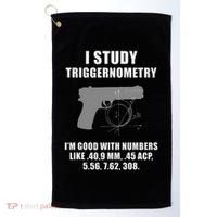 I Study Triggernometry Gun Pistol Funny Golf Towel thumb 0
