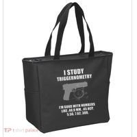 I Study Triggernometry Gun Pistol Funny Tote Bag thumb 2