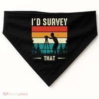 Id Survey That Retro Land Surveyor Cartographer Surveying USA-Made Doggie Bandana thumb 0