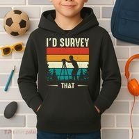 Id Survey That Retro Land Surveyor Cartographer Surveying Kids Hoodie thumb 2