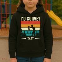 Id Survey That Retro Land Surveyor Cartographer Surveying Kids Hoodie thumb 3