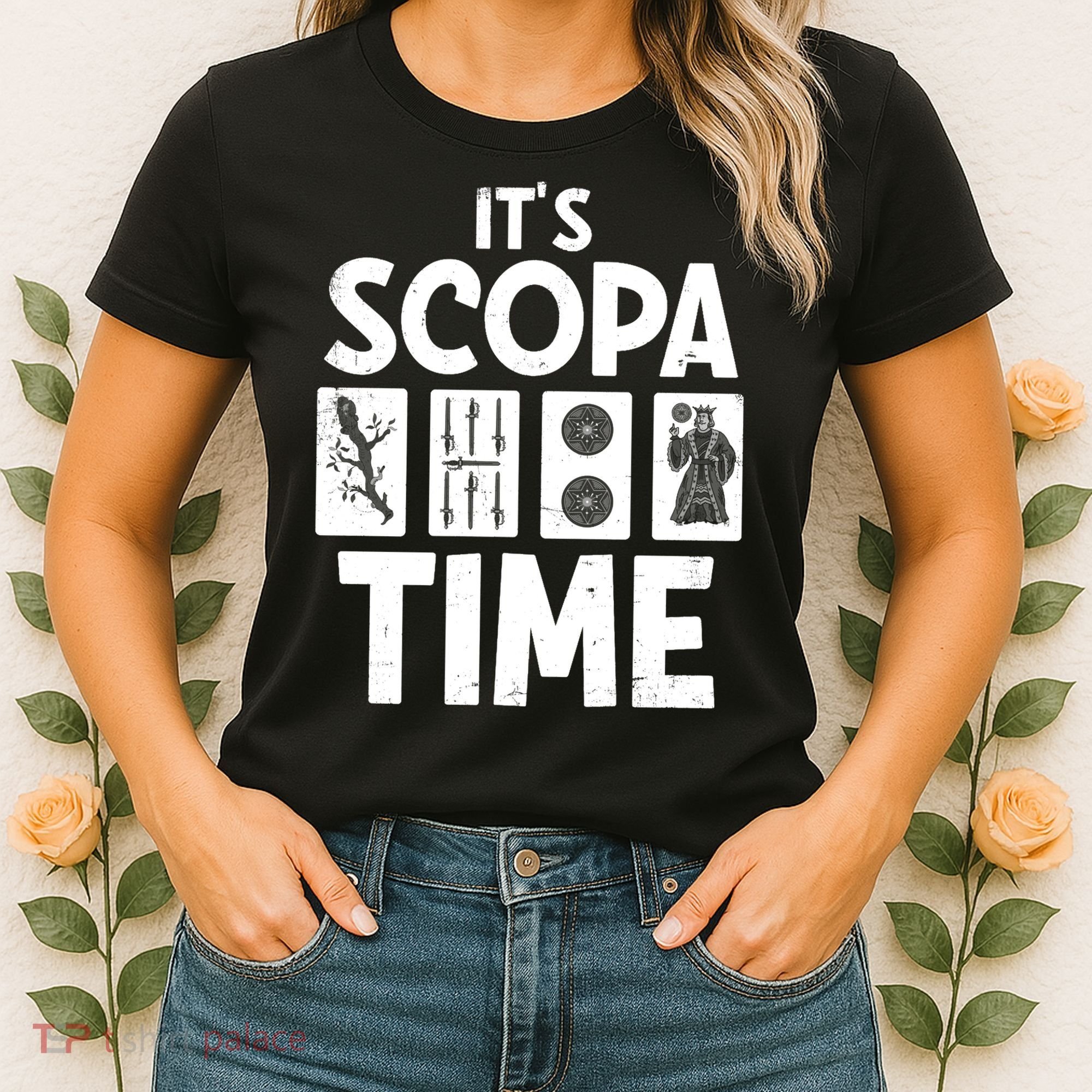 It's Scopa Time Nonna Nonno Italian Cards Game Scopa Player Premium Women's T-Shirt