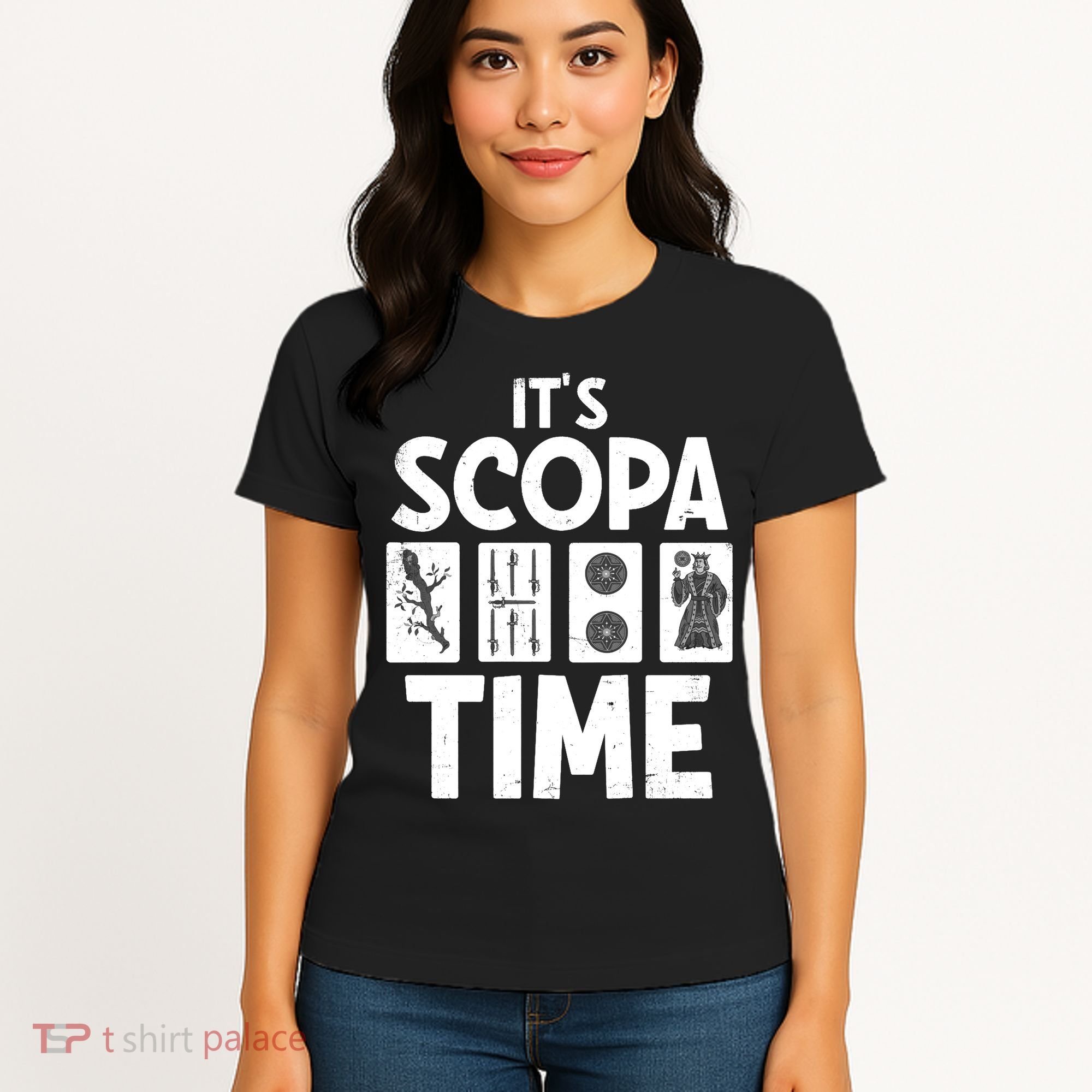 It's Scopa Time Nonna Nonno Italian Cards Game Scopa Player Premium Women's T-Shirt